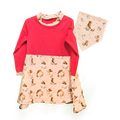 Jersy Kleid mit Dreieckstuch