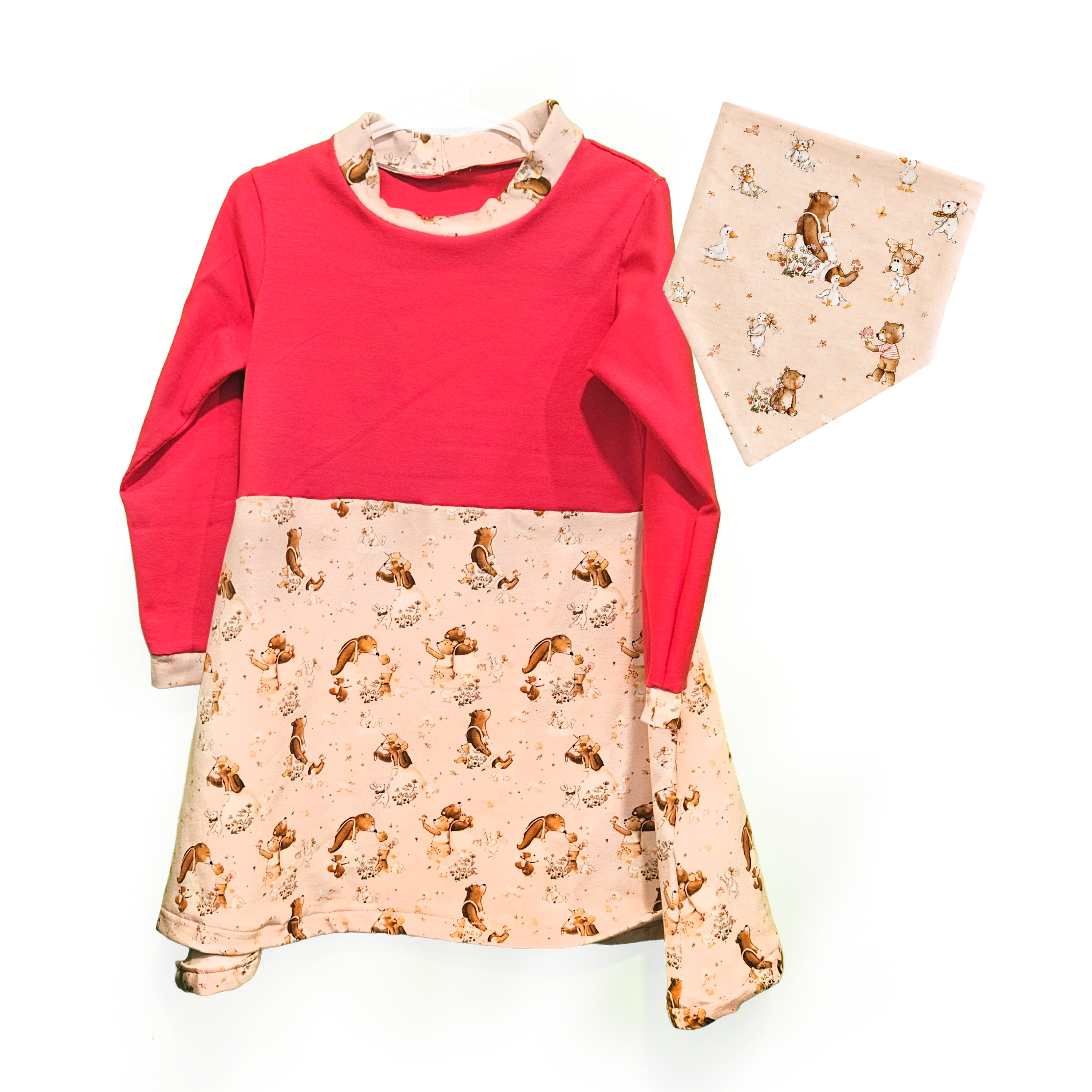 Jersy Kleid mit Dreieckstuch