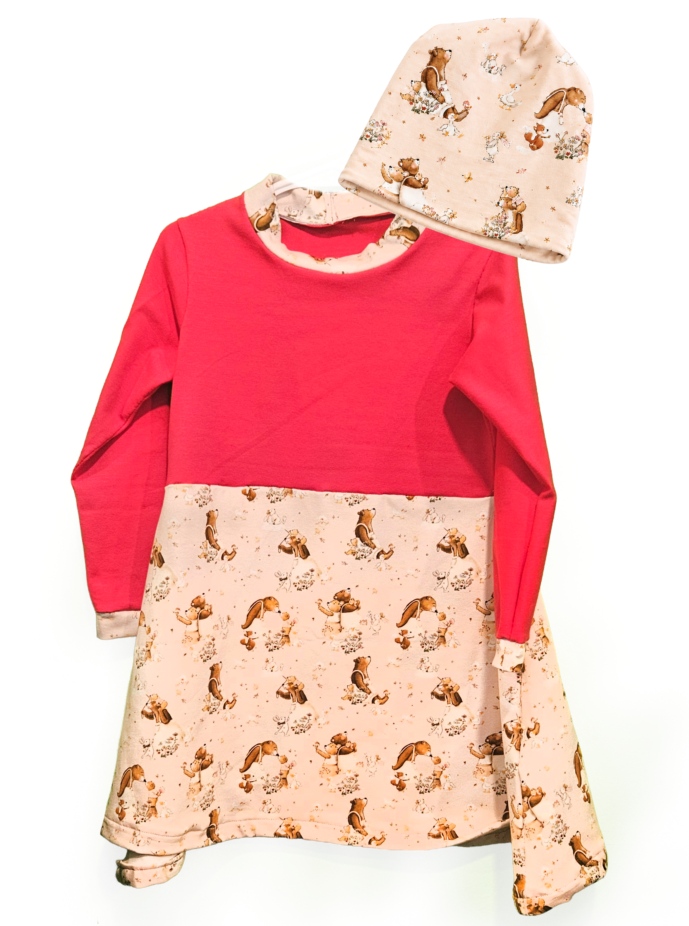 Jersy Kleid mit Mütze