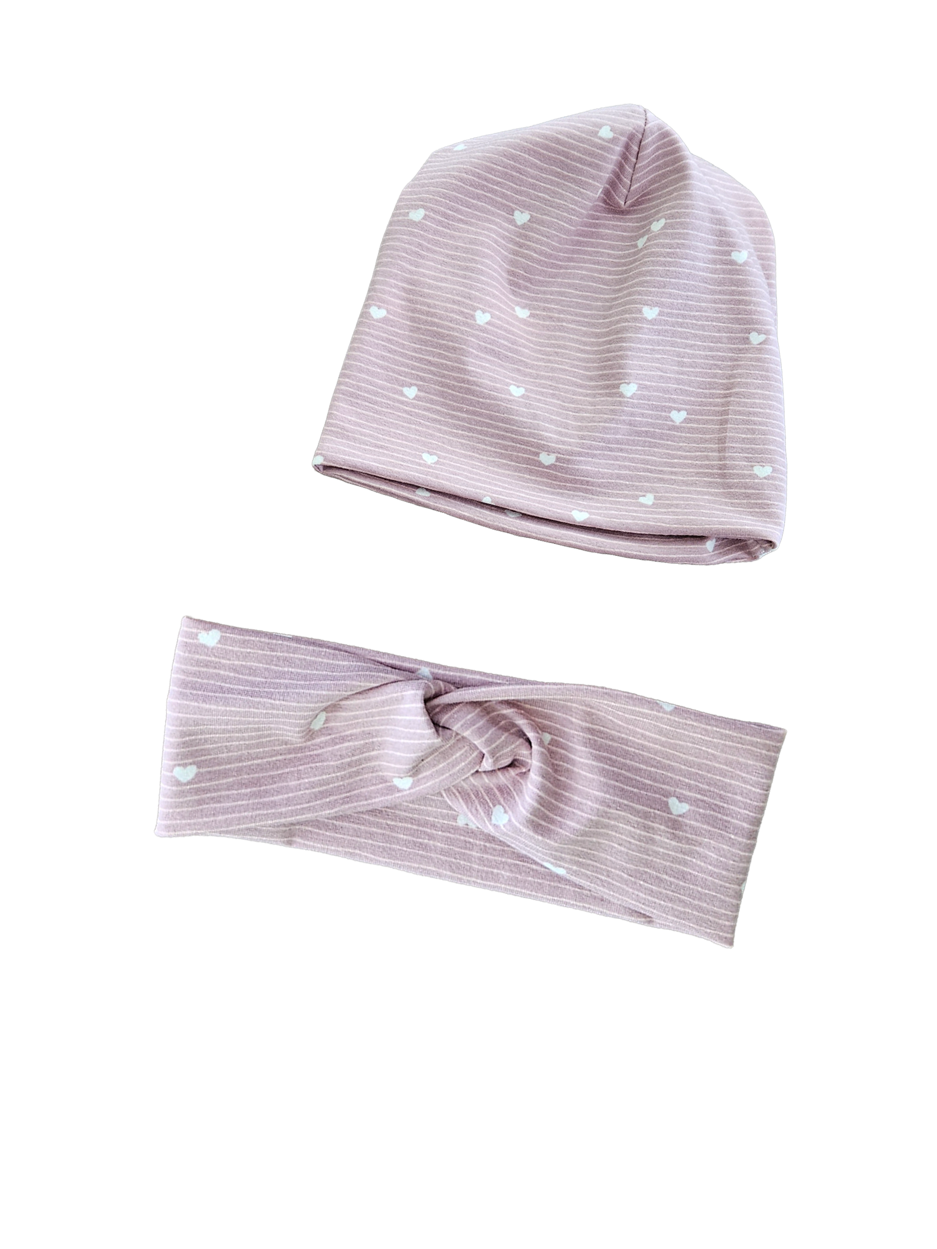 Mütze mit Knoten-Stirnband