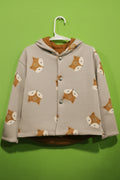 Zweifarbige Sweatshirtjacke