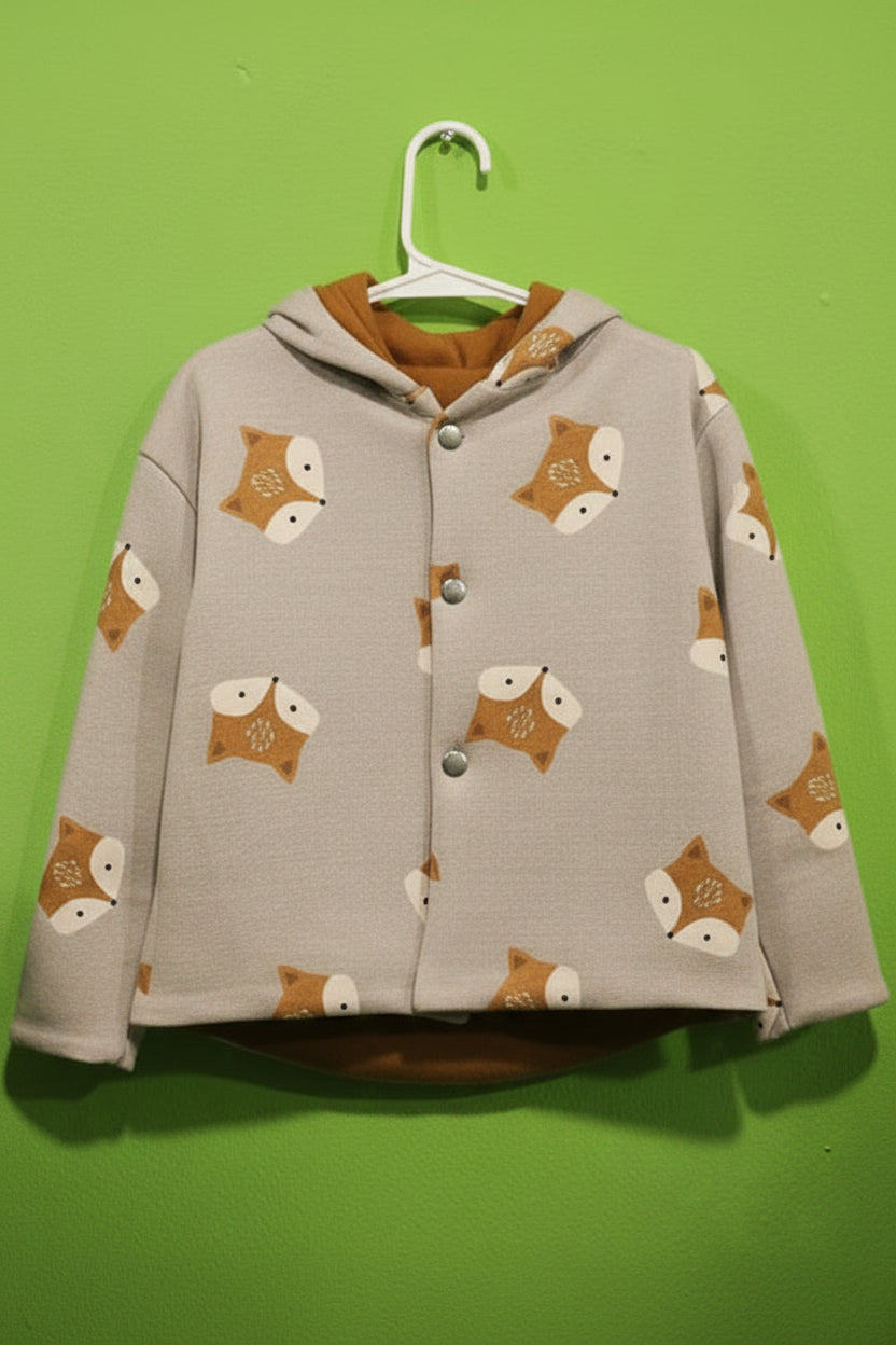Zweifarbige Sweatshirtjacke