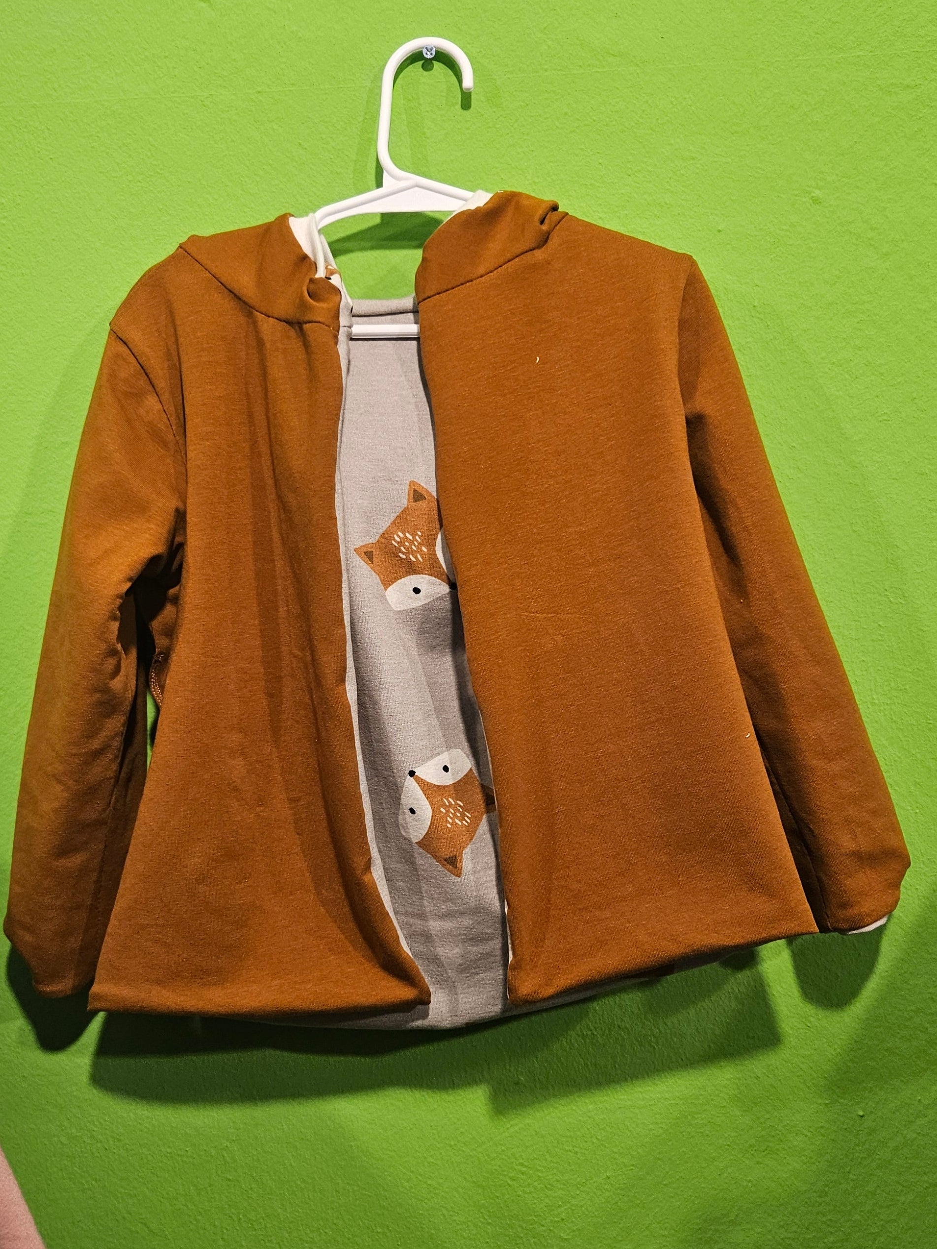Zweifarbige Sweatshirtjacke